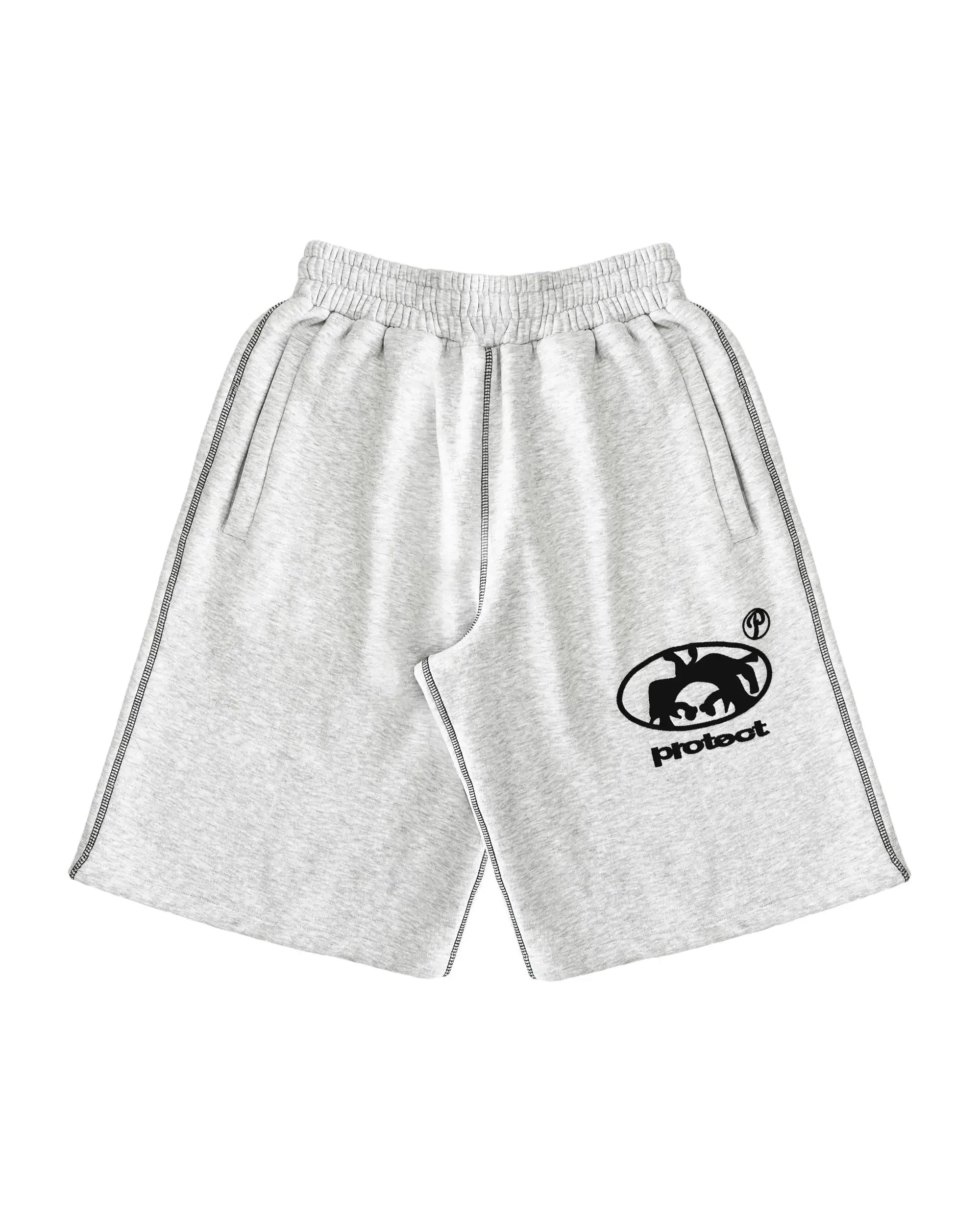 NOIZSY Project Shorts in black, featuring a slim fit design and adjustable waistband, shown on a model.