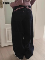 Baggy denim jeans from My Store, featuring relaxed fit, classic blue wash, and casual style, displayed on a hanger.