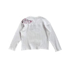 White Cherry Blossom T-shirt from Deeptown, featuring a floral design, displayed on a plain background.