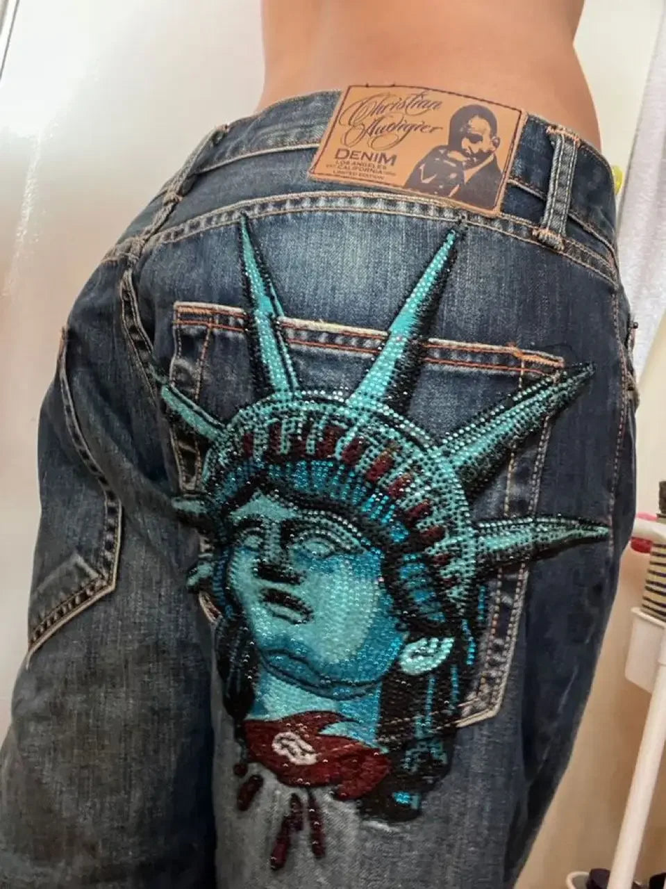 Statue of Liberty Diamonds Denim