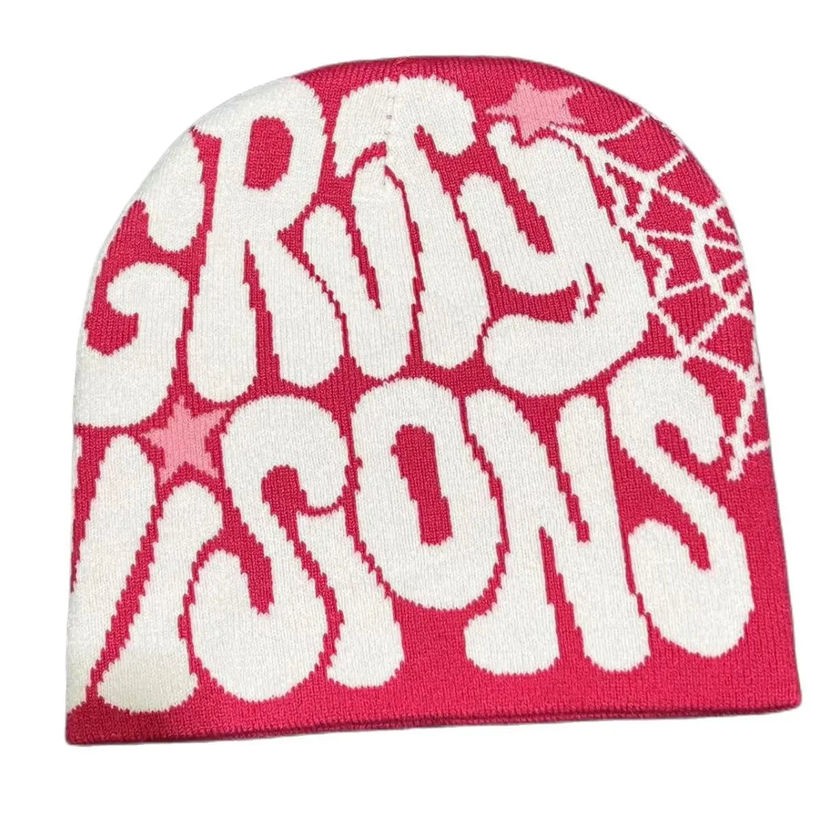 Gray GRVTY beanie by My Store featuring a snug knit design and branded logo patch on the front.