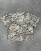 My Store camo T-shirt featuring a green and brown camouflage pattern, casual fit, and short sleeves.