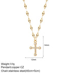 Elegant silver cross necklace from My Store featuring a delicate chain and classic religious pendant, perfect for everyday wear.