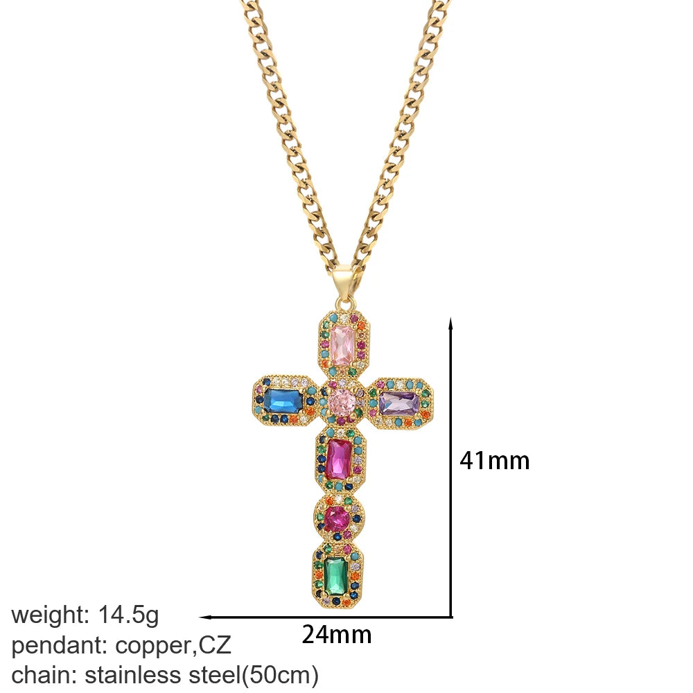 Silver cross necklace from My Store featuring a delicate pendant on a fine chain, displayed against a neutral background.
