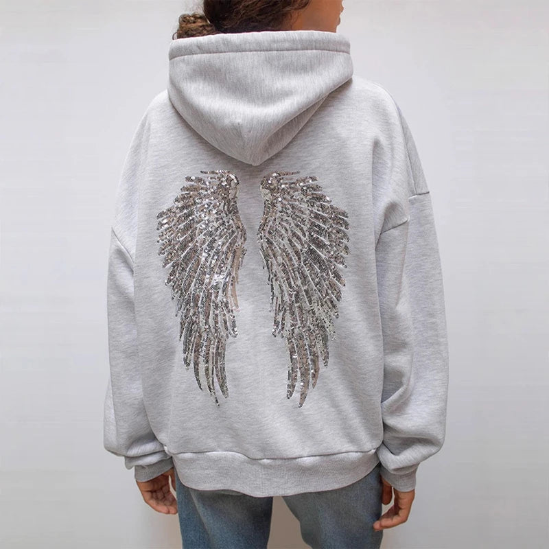 Back Wings Oversized Hoodie