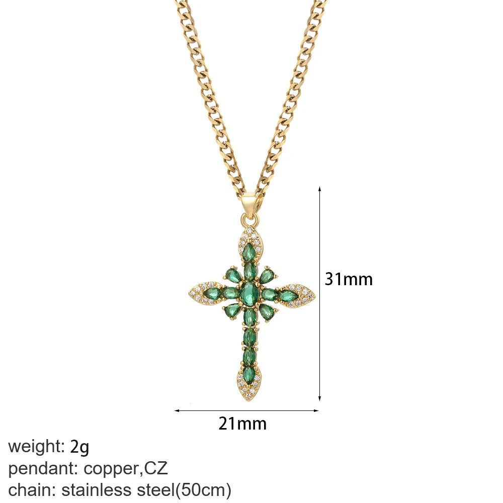 Silver cross necklace from My Store featuring a delicate pendant on a fine chain, perfect for everyday wear.