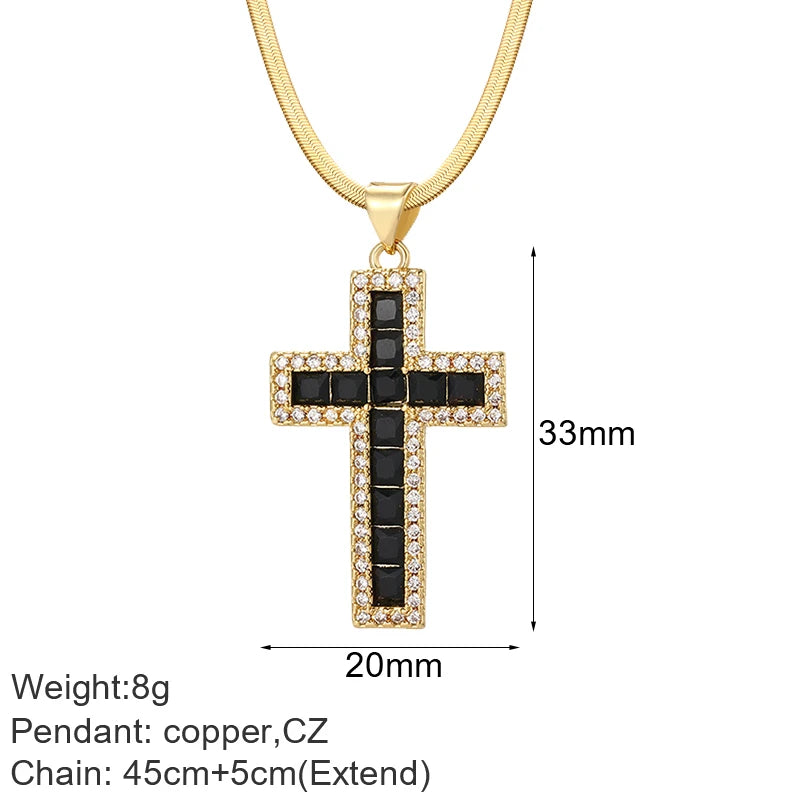 Silver cross necklace with a delicate chain, featuring a sleek, minimalist design from My Store.