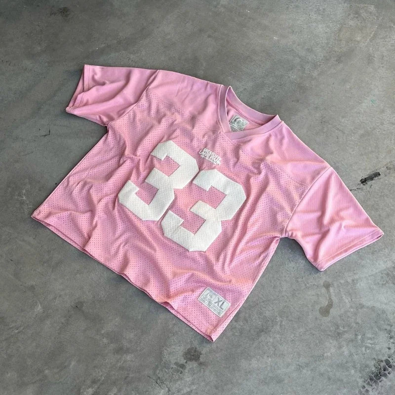 Colorful collection of 33 sports jerseys by My Store, displayed in a neat arrangement on a plain background.