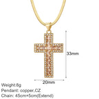 Silver cross necklace from My Store featuring a delicate chain and a prominent cross pendant, perfect for everyday wear.