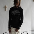 NOIZSY Styled V2 Long Sleeve shirt in black, featuring a fitted design and stylish crew neckline.