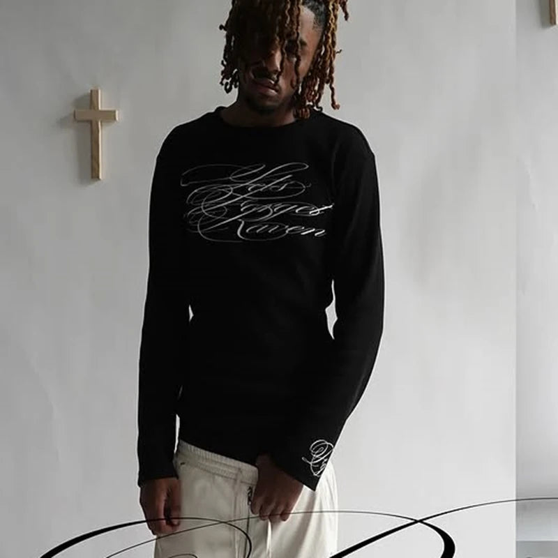 NOIZSY Styled V2 Long Sleeve shirt in black, featuring a fitted design and stylish crew neckline.