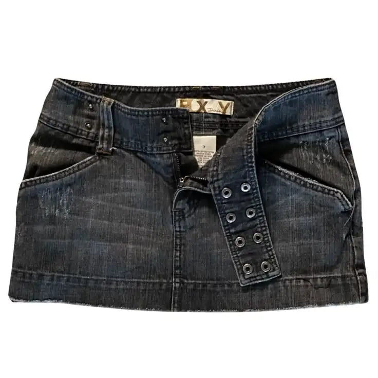Black Low Mini Skirt