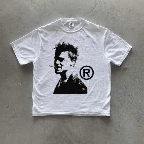 Black "Fight Club" T-shirt by My Store featuring a bold graphic design, made from soft cotton fabric.