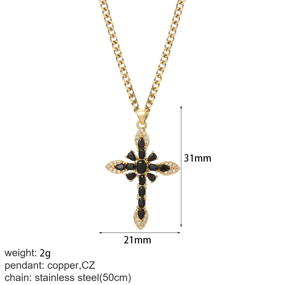 Silver cross necklace with a delicate chain, featuring a simple cross pendant, from My Store's collection.