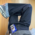 Drapey wide-leg denim jeans from My Store with a relaxed fit and casual style, shown hanging flat on a white background.