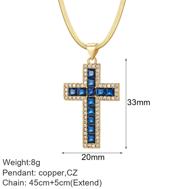 Silver cross necklace from My Store featuring a delicate chain and a detailed cross pendant, displayed on a neutral background.