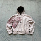 Cherry Blossom hoodie by My Store featuring a soft pink fabric with cherry blossom floral print on the front.