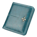 My Store PU leather wallet with multiple card slots and a sleek design, shown in a close-up view.