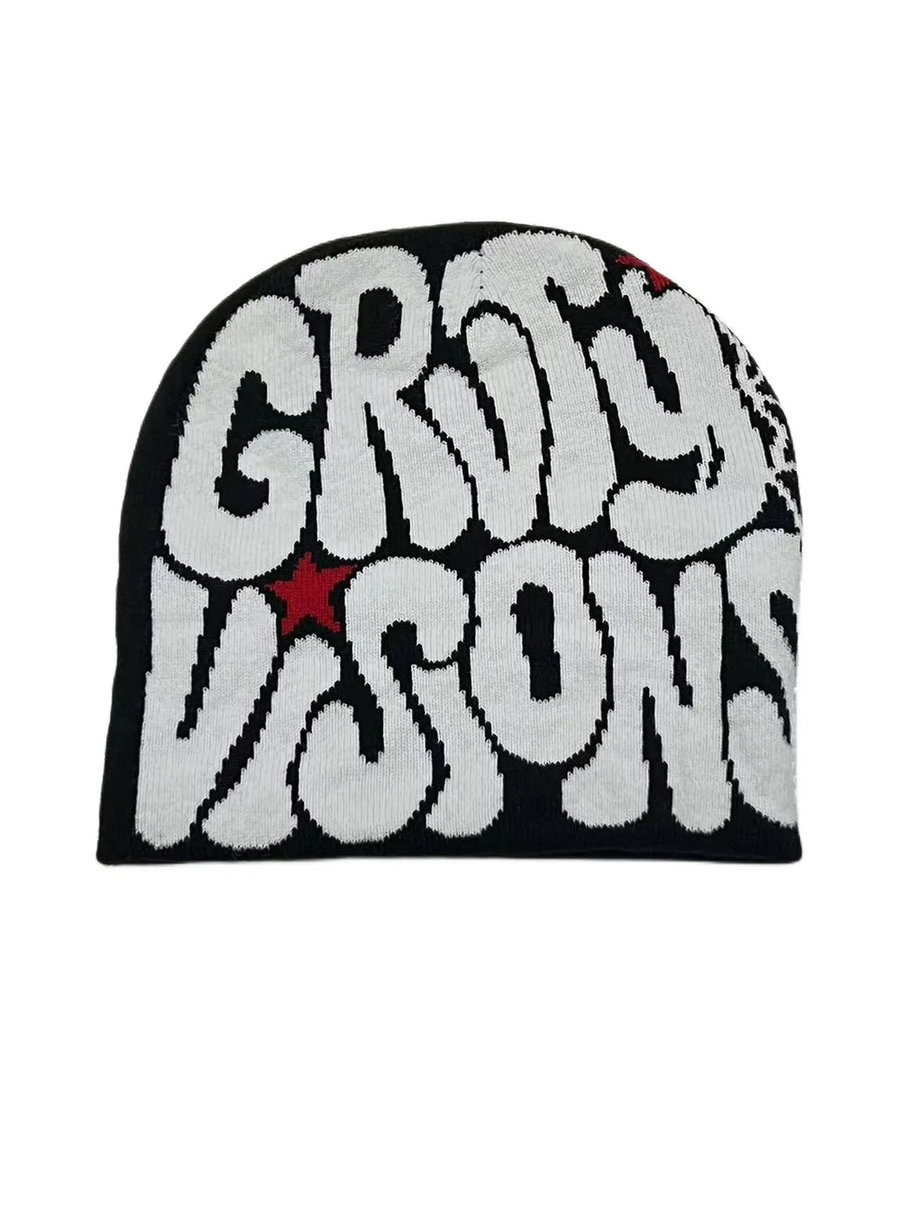 Gray GRVTY beanie hat by My Store featuring a snug knit design and folded brim.