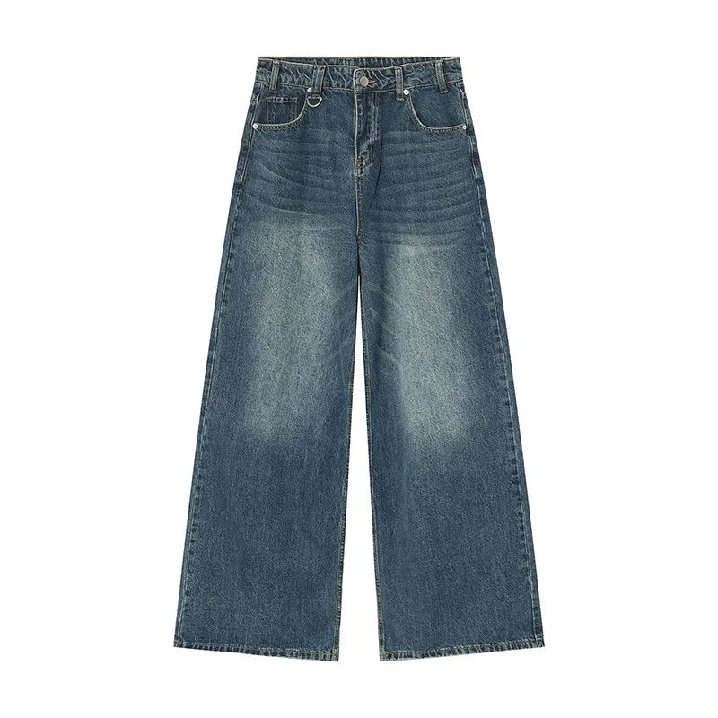 Casual denim pants from My Store featuring classic blue jeans with a relaxed fit and front pockets.