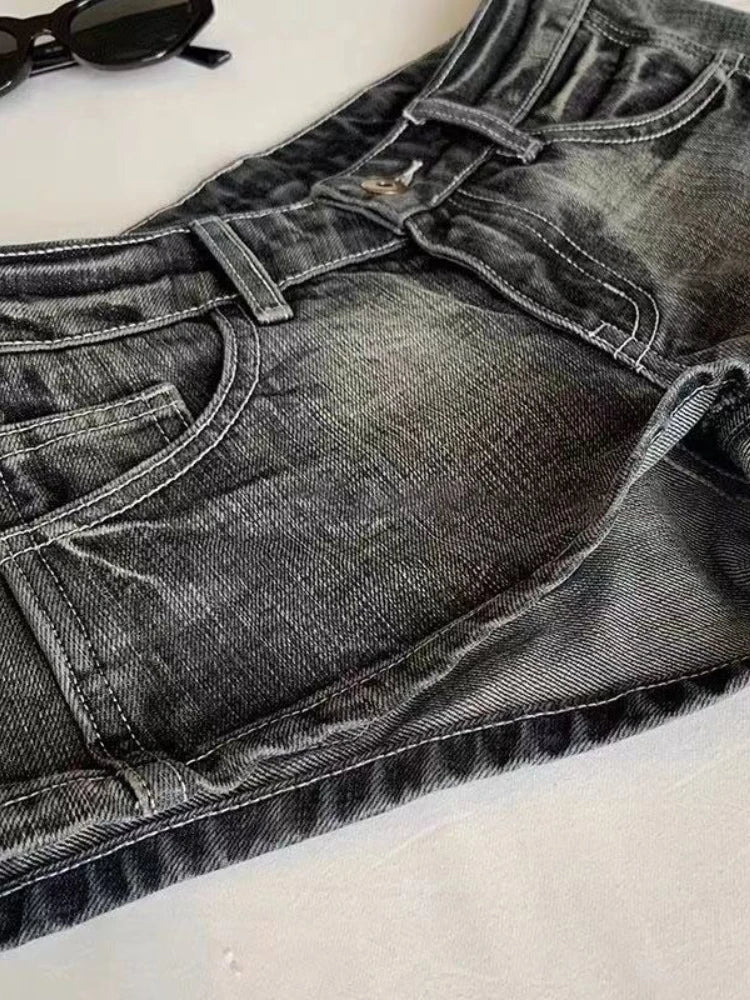 Vintage Black Denim Shorts
