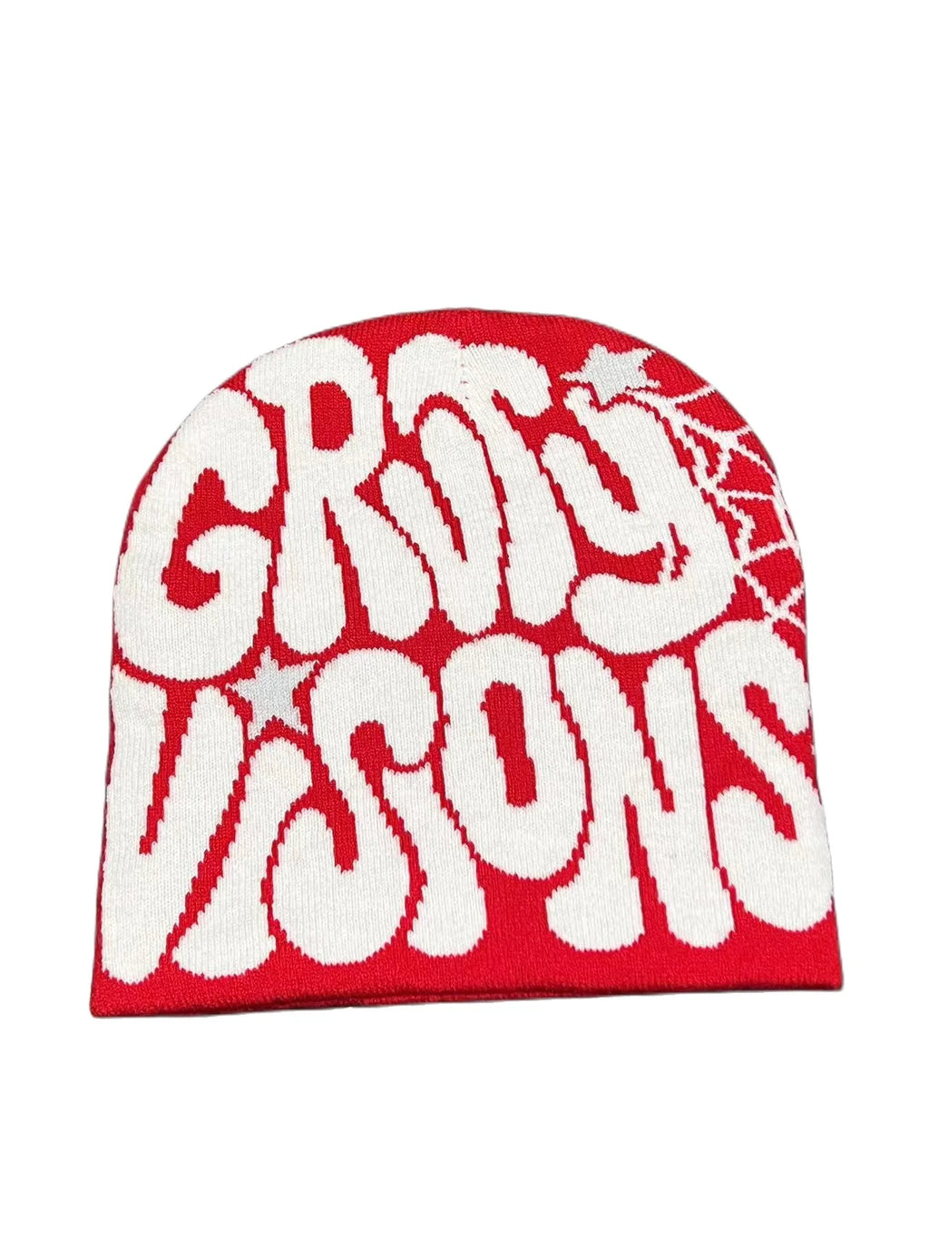 Gray GRVTY beanie by My Store featuring a soft knit fabric and snug fit, perfect for cold weather.