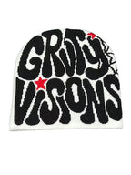 Gray GRVTY Beanie from My Store featuring a cozy knit design and a folded brim, perfect for casual winter wear.