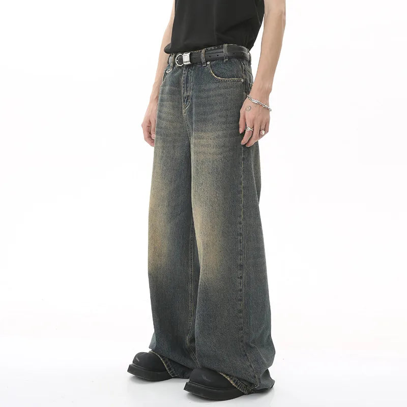 Casual denim pants from My Store featuring classic blue wash, relaxed fit, and five-pocket design, styled for everyday wear.