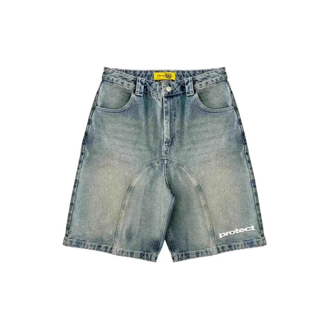 Retro project shorts by My Store, featuring a vintage-inspired design and casual fit, displayed on a neutral background.