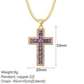Silver cross necklace from My Store featuring a sleek, minimalist design with a delicate chain and a prominent cross pendant.