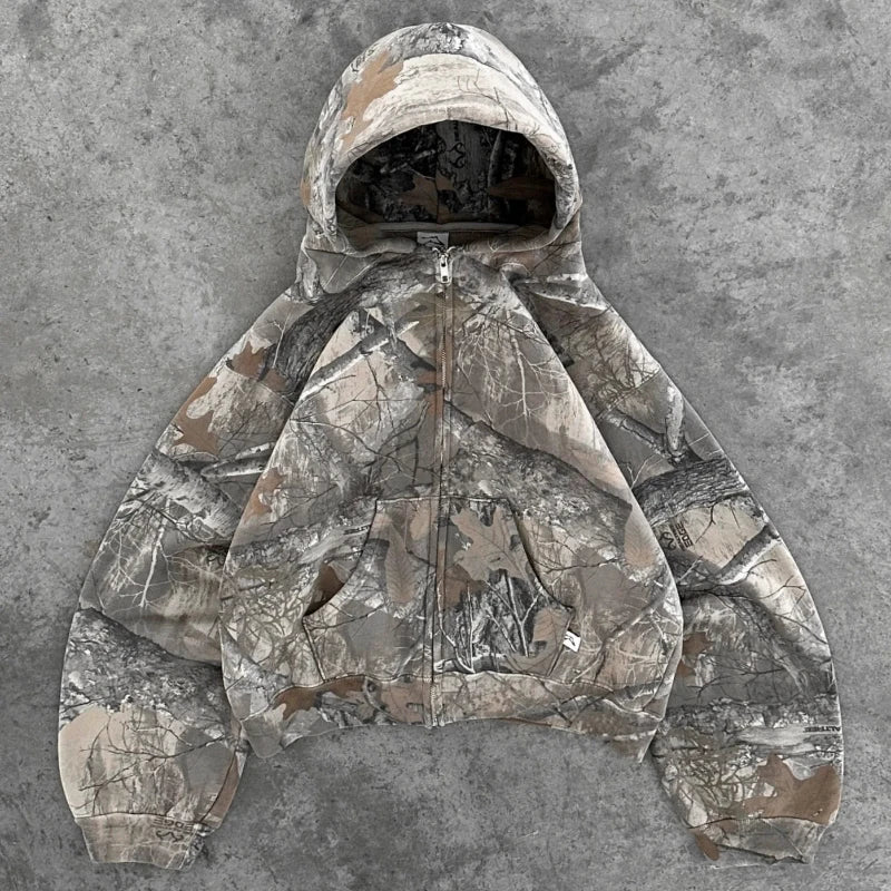 Camouflage-themed clothing piece from My Store's Camo Collection, featuring a blend of green, brown, and black camouflage pattern.