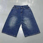 Casual denim pants from My Store showing classic blue jeans with a relaxed fit and five-pocket design.