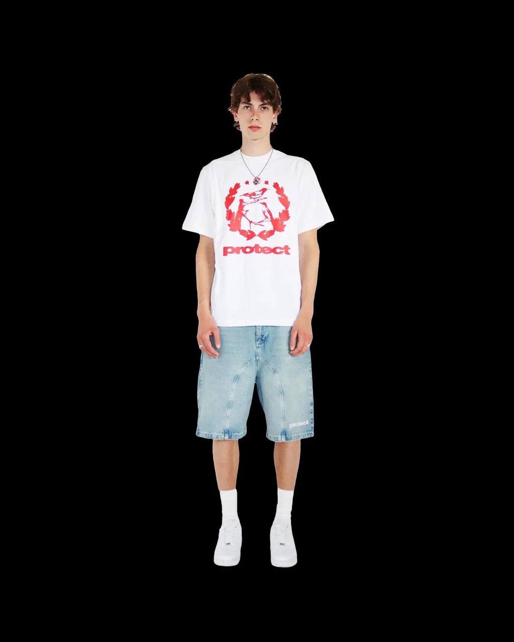 Retro Project Shorts by My Store, featuring a casual design in a relaxed fit, shown in a stylish front view.