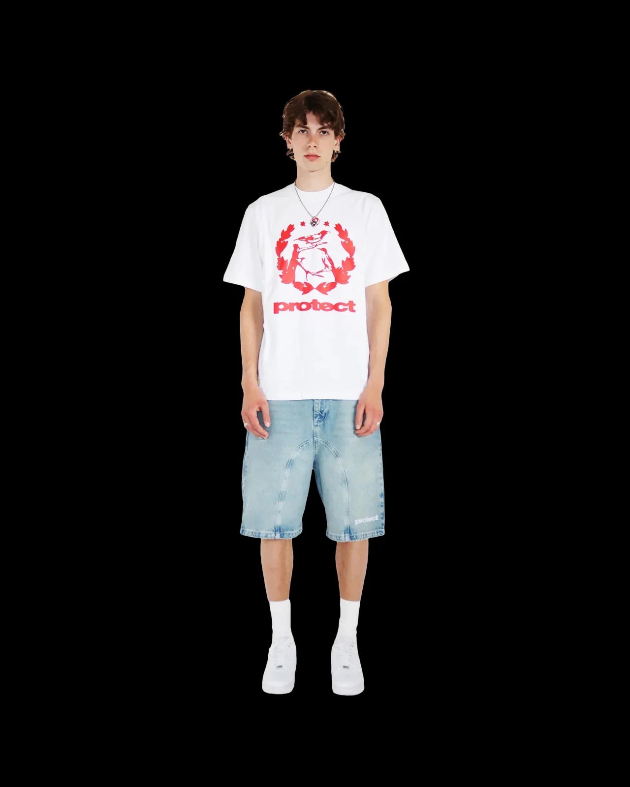 Retro Project Shorts by My Store, featuring a casual design in a relaxed fit, shown in a stylish front view.