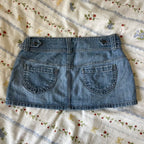 Low Blue Mini Skirt