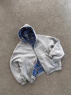 Front and back view of a stylish double-sided hoodie by My Store showing versatile design and comfortable fit.
