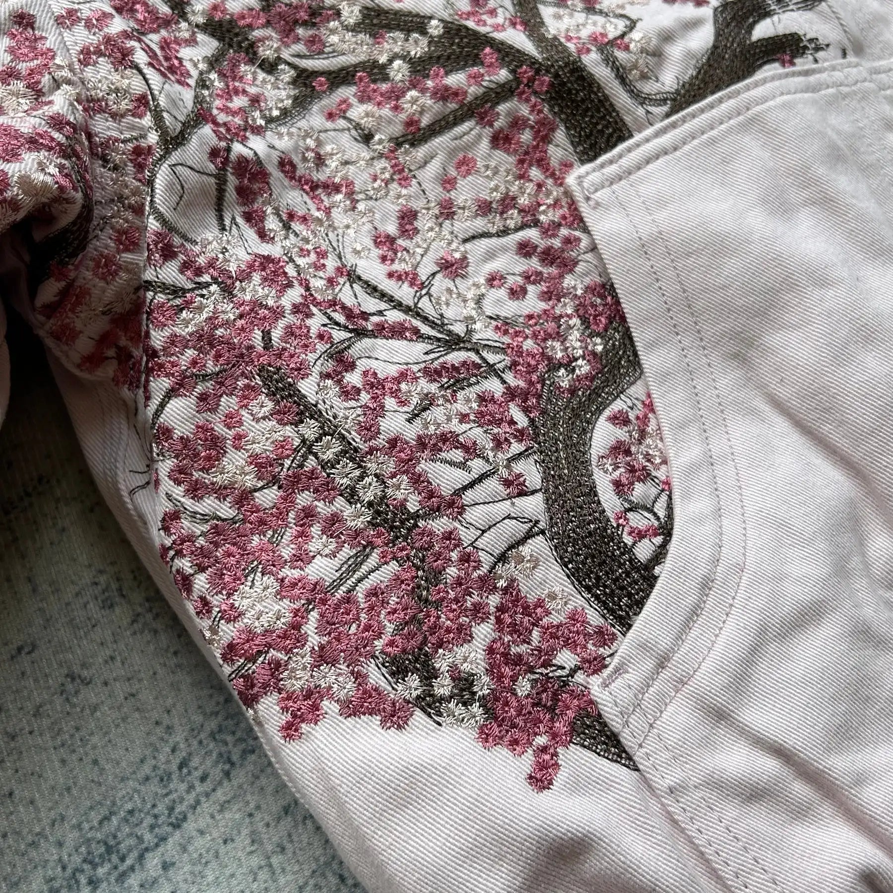 Cherry Blossom hoodie by My Store featuring a soft pink cherry blossom design on a comfortable casual hoodie.