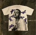 2000s vintage rapper T-shirt featuring bold graphic print, casual fit, and retro style, perfect for vintage music enthusiasts.