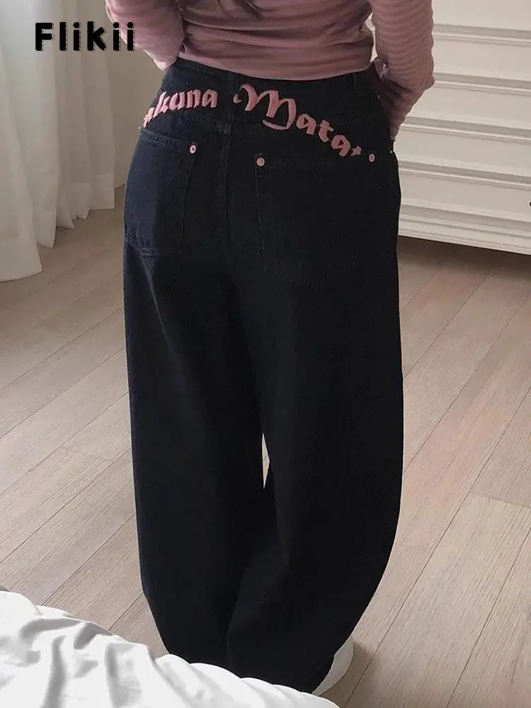 Baggy denim jeans from My Store featuring a relaxed fit, classic blue wash, and casual style.