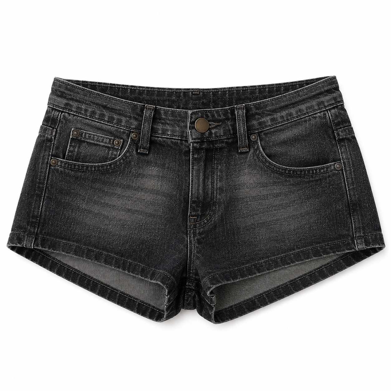 Vintage Black Denim Shorts